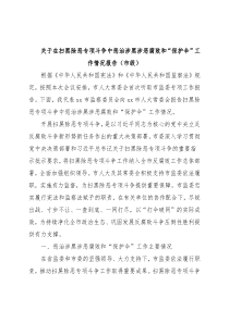 关于在扫黑除恶专项斗争中惩治涉黑涉恶腐败和“保护伞”工作情况报告（市级）