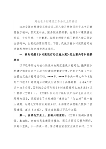 局长在乡村建设工作会议上的讲话