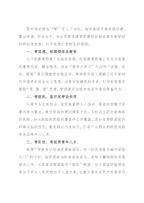 团市委党建工作亮点经验汇报材料