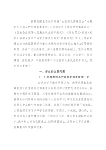 “全面建设清廉国企”专题组织生活会班子成员对照检查材料
