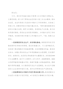 在全县2022年度第3次乡村振兴专题会议上的讲话