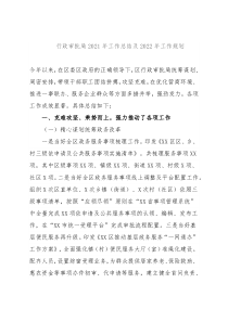 行政审批局2021年工作总结及2022年工作规划