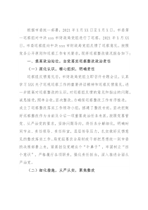 市财政局党组关于巡察整改情况的报告