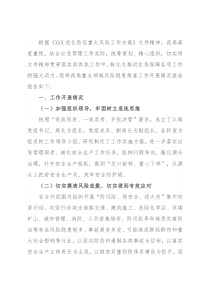 市应急管理局关于重点领域风险隐患排查工作开展情况报告