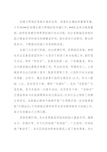 党建引领担当有为—推进文明城区创建工作经验材料