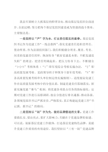 基层党建工作经验介绍