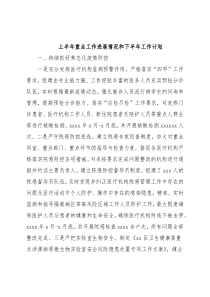 上半年重点工作进展情况和下半年工作计划