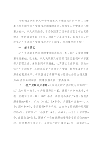 全市矿产资源资产管理情况的调研报告