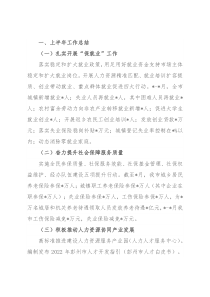 市人社局2022年上半年工作汇报