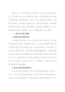 2022年度全市河湖长制工作要点