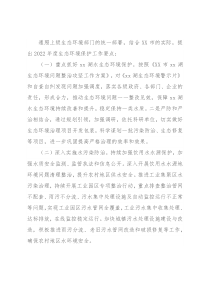市生态环境局X分局2022年工作要点