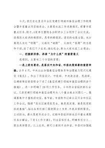在全区党建引领城市基层治理工作小组联席会暨年度重点项目推进会上的讲话
