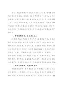 镇2021年度政务公开工作情况总结