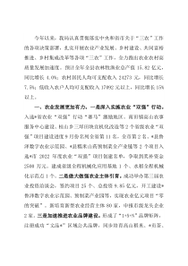 2022年农业农村工作总结