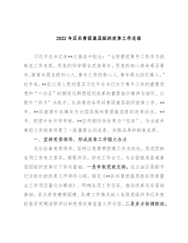 2022年区共青团基层组织改革工作总结