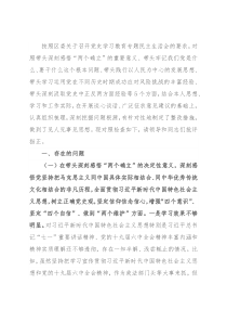 政法委书记党史学习教育专题民主生活会对照检查材料