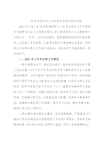 XX党支部半年工作总结及学党史情况汇报