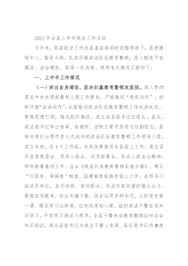 2021年全县上半年政法工作总结