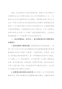 2022年全县组织工作要点