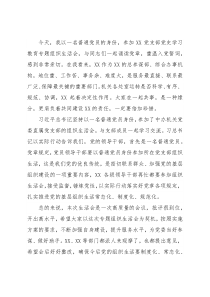以普通党员的身份参加党史学习教育专题组织生活会的发言