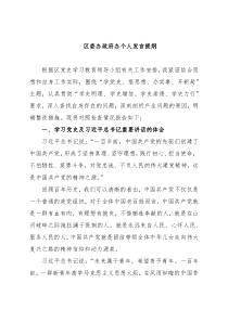 区委办政府办个人发言提纲