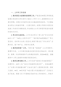 镇旅游工作2022年上半年工作总结和下半年工作计划