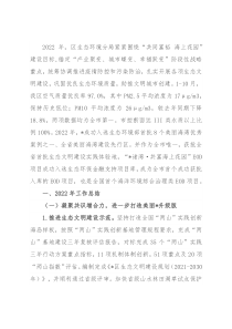 生态环境分局2022年工作总结及2023年工作思路