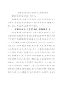 党委书记在巡察工作动员会上的表态发言