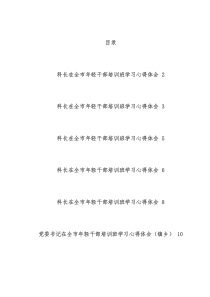 青年干部在全市年轻干部培训班学习心得体会汇编10篇