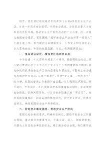 在安全生产电视电话会议后的讲话