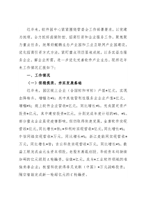 市软件园管理服务中心迎检汇报材料