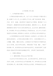 公司党建工作汇报