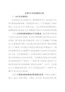 自贸区片区发展情况汇报