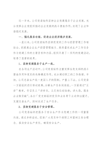 公司2021年党委工作总结