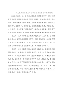 乡人民政府过去五年工作总结及未来五年发展规划