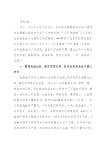 在市安委会全体会议上的讲话