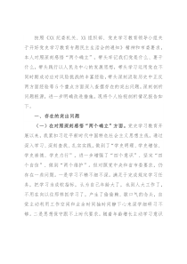领导干部2021年党史学习教育五个方面专题民主生活会对照检查材料