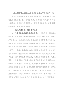 厅水利管理处2022上半年工作总结及下半年工作计划