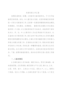 党委巡察工作汇报