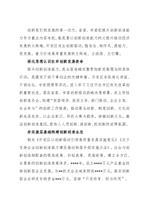 工作交流发言：努力提升开发区创新驱动能力（管委会主任）