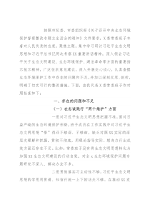 常委班子生态环境保护督察整改专题民主生活会对照检查材料