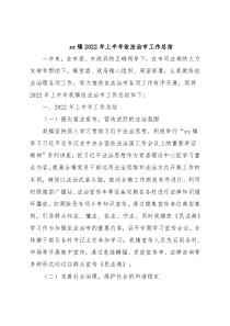 xx镇2022年上半年依法治市工作总结