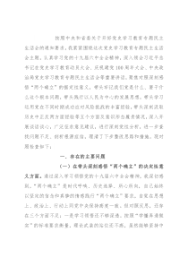 税务局副局长2021年度党史学习教育专题民主生活会五个方面对照检查