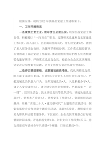 2022年书记抓基层党建述职评议报告