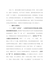 2022年党委（组）书记抓基层党建工作述职报告