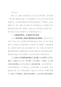 县级河长2021年工作报告