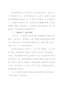 “项目攻坚”青年突击队事迹材料
