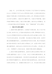 2022年度X市河湖长制工作要点
