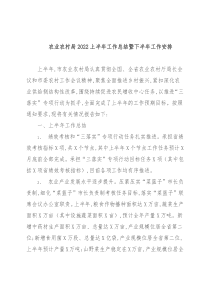 农业农村局2022上半年工作总结暨下半年工作安排