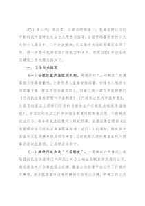 2021年度法治政府建设工作总结